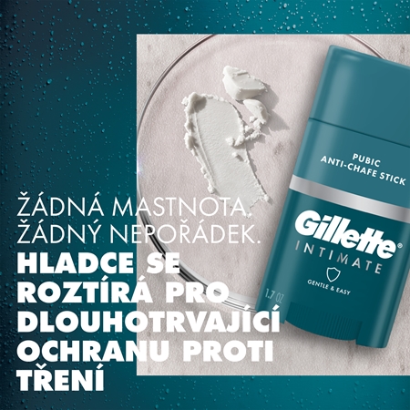 Gillette Intimate Anti-Chafe Stick intimní balzám v tyčince proti svědění a tření v oblasti třísel
