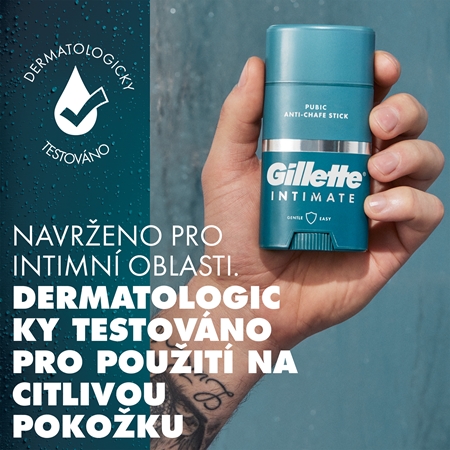 Gillette Intimate Anti-Chafe Stick intimní balzám v tyčince proti svědění a tření v oblasti třísel