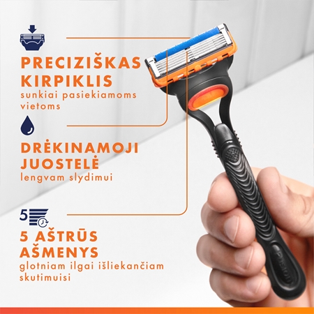 Gillette Fusion5 pakaitiniai peiliukai