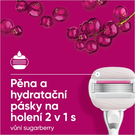 Gillette Venus PRO ComfortGlide Sugarberry náhradní břity + ochranný kryt