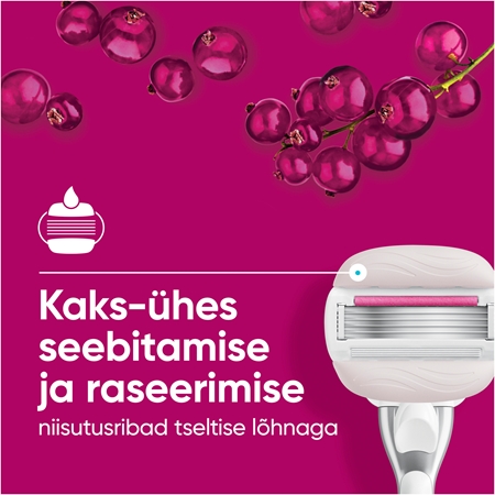 Gillette Venus PRO ComfortGlide Sugarberry Asendusterad + kaitsekate