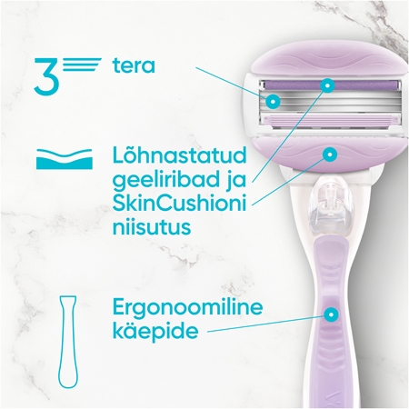 Gillette Venus ComfortGlide Breeze Asendusterad + kaitsekate