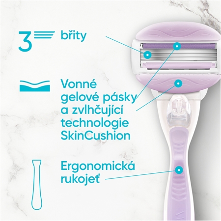 Gillette Venus ComfortGlide Breeze náhradní břity + ochranný kryt