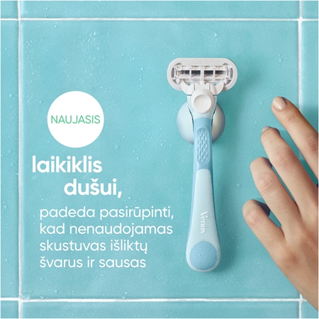 Gillette Venus Extra Smooth moteriškas skustuvas su dušo laikikliu