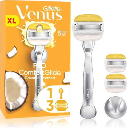 Gillette Venus PRO ComfortGlide Coconut Lasy Shaver with a shower bracket