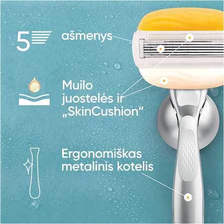 Gillette Venus PRO ComfortGlide Coconut moteriškas skustuvas su dušo laikikliu