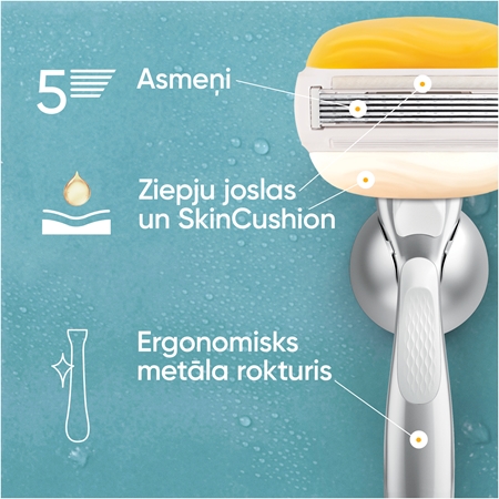 Gillette Venus PRO ComfortGlide Coconut Sieviešu skuveklis ar turētāju dušai