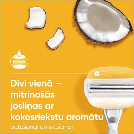 Gillette Venus PRO ComfortGlide Coconut Sieviešu skuveklis ar turētāju dušai