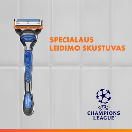 Gillette Fusion5 Champions League Special Edition dovanų rinkinys vyrams