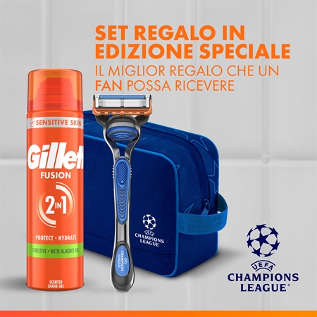 Gillette Fusion5 Champions League Special Edition confezione regalo per uomo