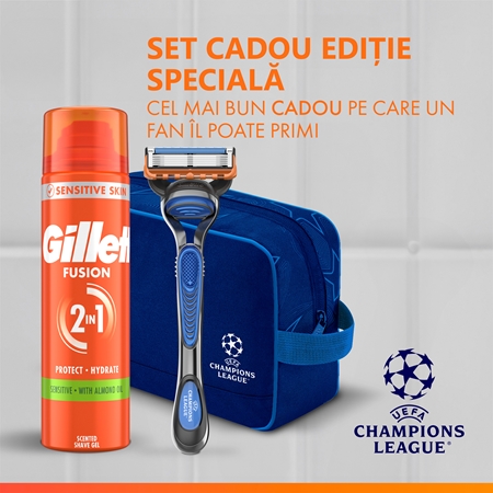 Gillette Fusion5 Champions League Special Edition set cadou pentru barbati