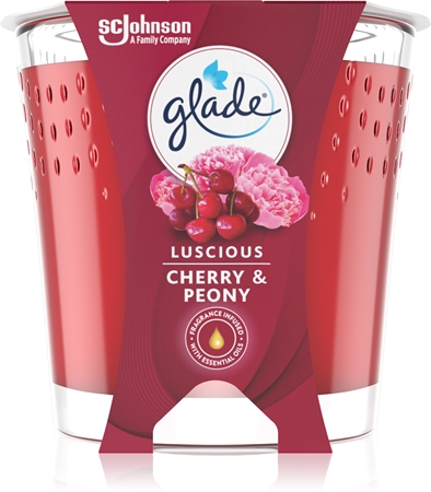 GLADE Luscious Cherry & Peony scented candle
