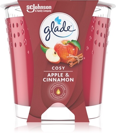 GLADE Cosy Apple & Cinnamon vonná sviečka