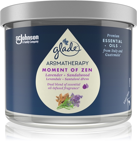 GLADE Aromatherapy Moment of Zen vela perfumada Lavender + Sandalwood