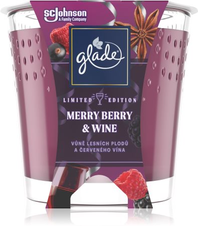 GLADE Merry Berry & Wine aromatizēta svece