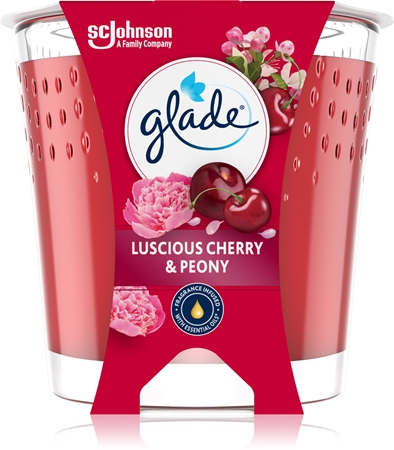 GLADE Luscious Cherry & Peony scented candle