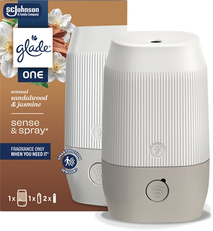 GLADE ONE Sensual Sandalwood & Jasmine αυτόματο αποσμητικό χώρου με ανταλλακτικό