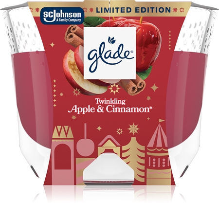 GLADE Twinkling Apple & Cinnamon scented candle
