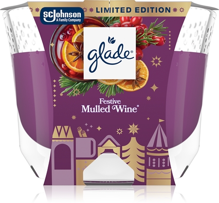 GLADE Festive Mulled Wine bougie parfumée
