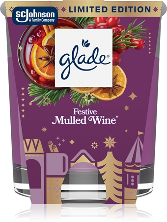 GLADE Festive Mulled Wine candela profumata