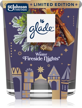 GLADE Winter Fireside Nights candela profumata