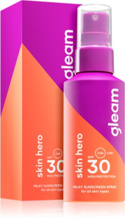 Gleam Skin hero spray solaire léger SPF 30