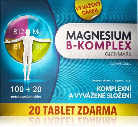 Glenmark Magnesium B-komplex Tablety Pro Podporu Zdraví Nervové ...