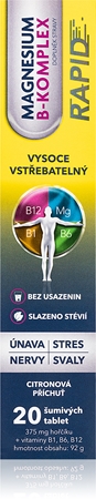 Glenmark Magnesium B-komplex RAPID tablety s vysokým obsahem hořčíku