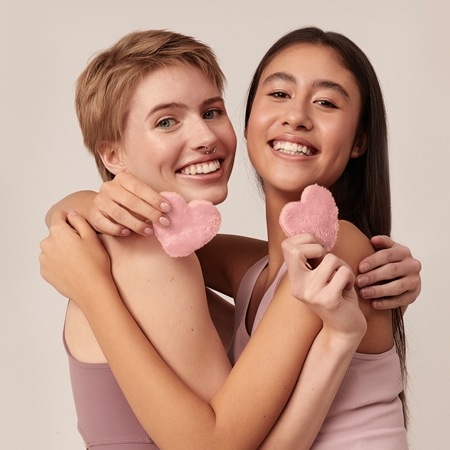 GLOV Heart-Shaped Ultrasoft тампони за почистване на грим, които могат да се перат