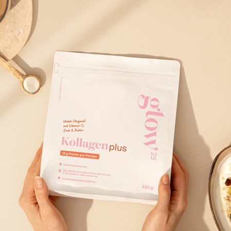 Glow25 Collagen Plus collagène hydrolysé à la vitamine C, à la biotine et au zinc