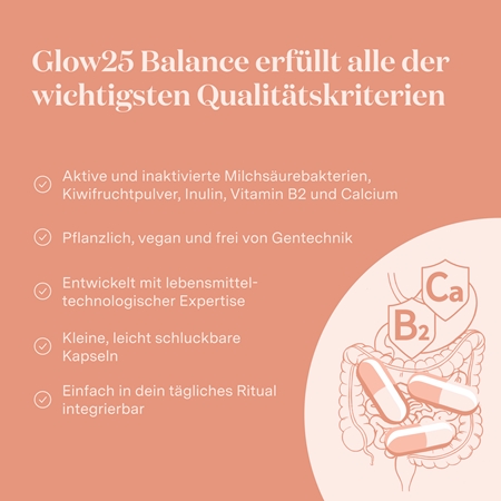 Glow25 Balance Kapseln zur Verdauungsförderung