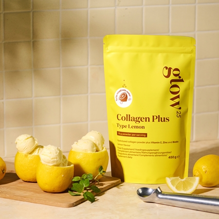 Glow25 Collagen Plus Typ Lemon boisson instantanée au collagène à la vitamine C