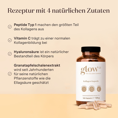 Glow25 Kollagen Kapseln Kapseln mit Kollagen
