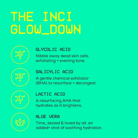 Glow Hub Glow Giver exfoliační maska pro rozjasnění pleti
