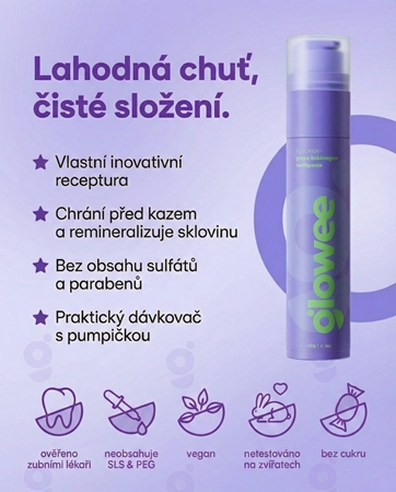 Glowee Grape Bubblegum whitening toothpaste