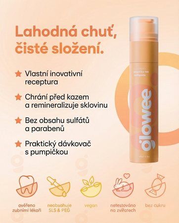 Glowee Peach Ice Tea Whitening Toothpaste