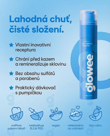 Glowee Blue Raspberry whitening toothpaste