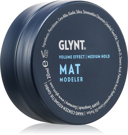 Glynt Mat Modeler cera de cabelo fixação média