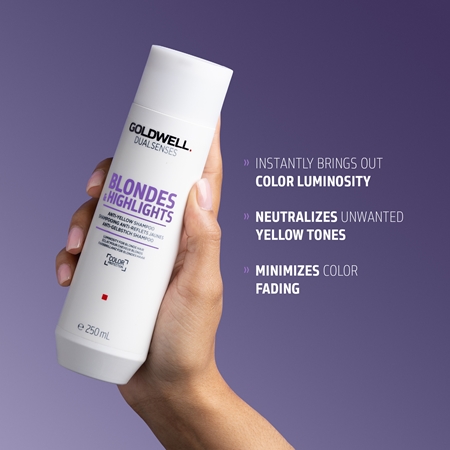 Goldwell Dualsenses Blondes & Highlights champú para cabello rubio neutralizante para tonos amarillos