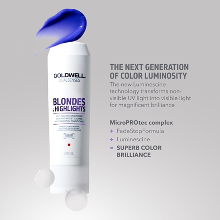 Goldwell Dualsenses Blondes & Highlights condicionador para cabelo loiro neutraliza tons amarelados
