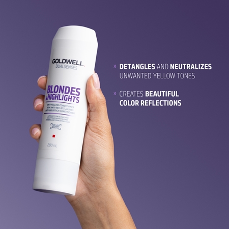 Goldwell Dualsenses Blondes & Highlights condicionador para cabelo loiro neutraliza tons amarelados