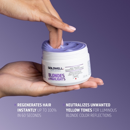 Goldwell Dualsenses Blondes & Highlights αναγεννητική μάσκα εξουδετέρωση κίτρινων αποχρώσεων
