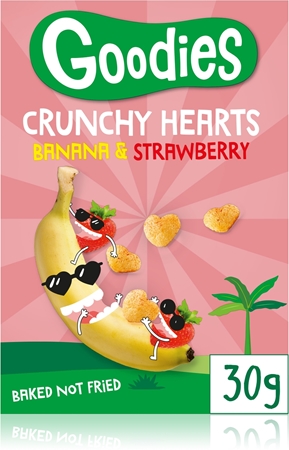 Goodies Crunchy Hearts banán a jahoda křupky
