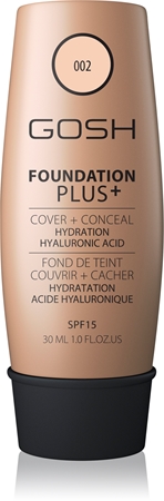 Gosh Foundation Plus+ естествено покриващ хидратиращ фон дьо тен SPF 15
