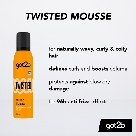 got2b Curlz Twisted mousse para caracóis definidos
