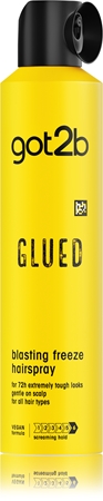 got2b Glued Blasting Freeze Hairspray itin stiprios fiksacijos plaukų lakas