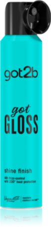 got2b got Gloss Shine Finish Heat Protection Hair Spray för glansigt och mjukt hår