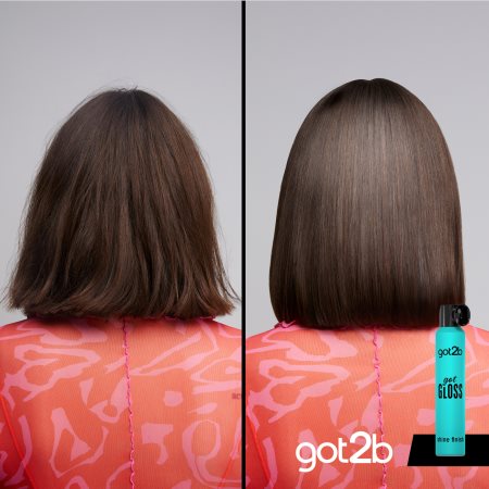 got2b got Gloss Shine Finish Heat Protection Hair Spray för glansigt och mjukt hår