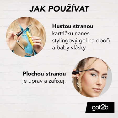 got2b Glued 4 Brows & Edges stylingový gel na obočí a baby vlásky