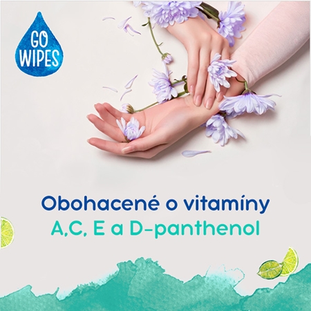 GoWipes Anti-Bacterial Effect D-Panthenol vlhčené čisticí ubrousky na ruce a tělo